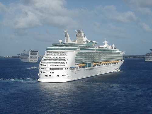 Royal Caribbean's Navigator of the Seas moored at Grand Cayman