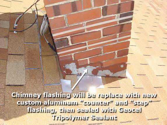 New custom made chimney flashing