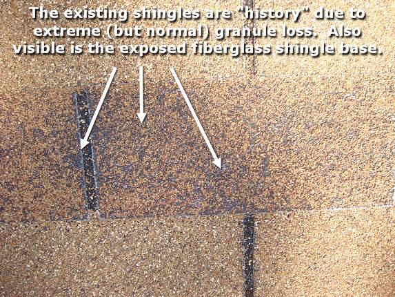 Failing and Worn Out Shingles